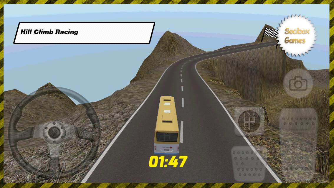 Bus Hill Climbing Racing