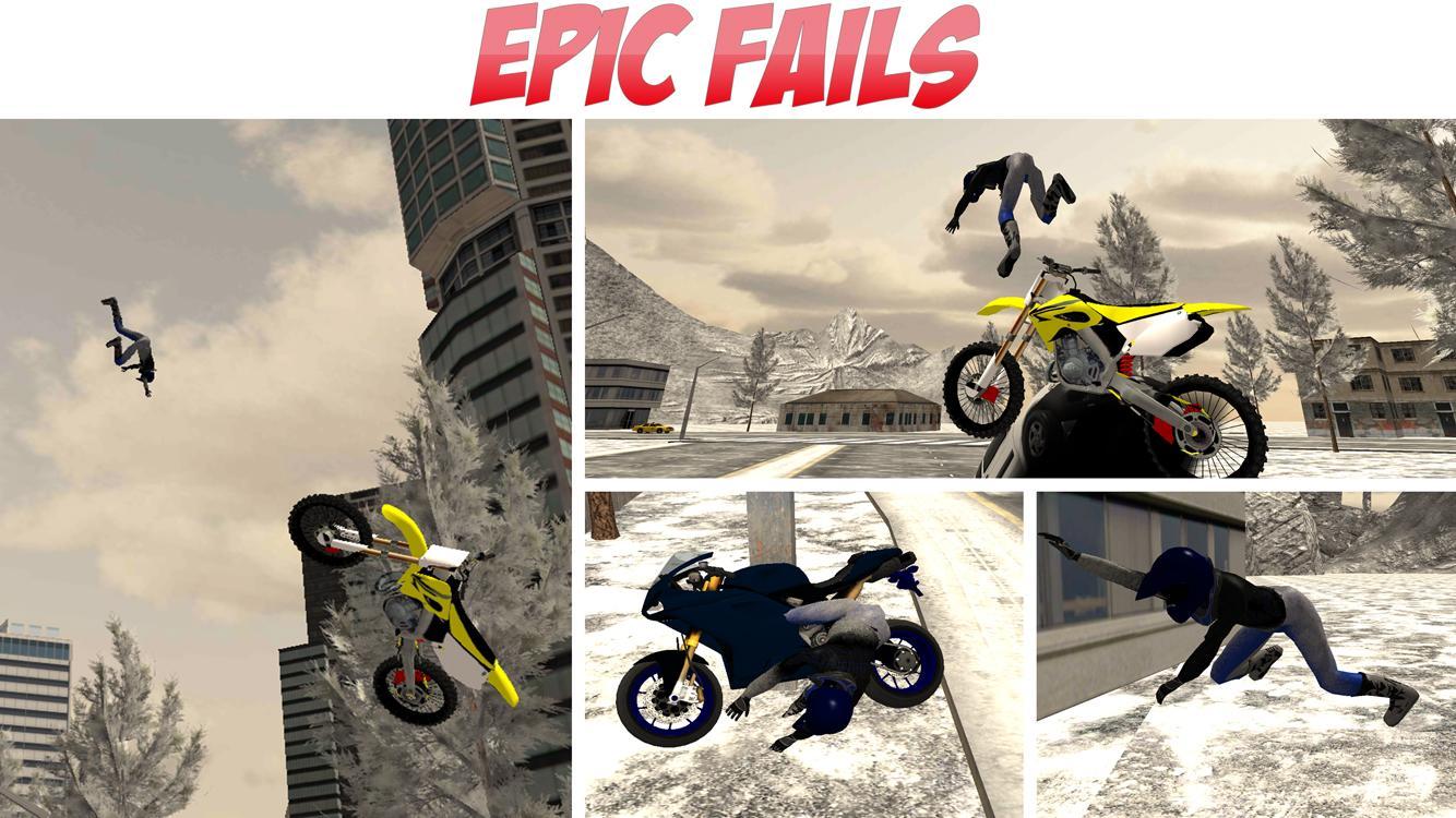 Snow Bike Rider City Madness