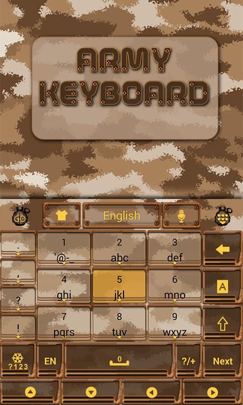 Army GO Keyboard Theme & Emoji