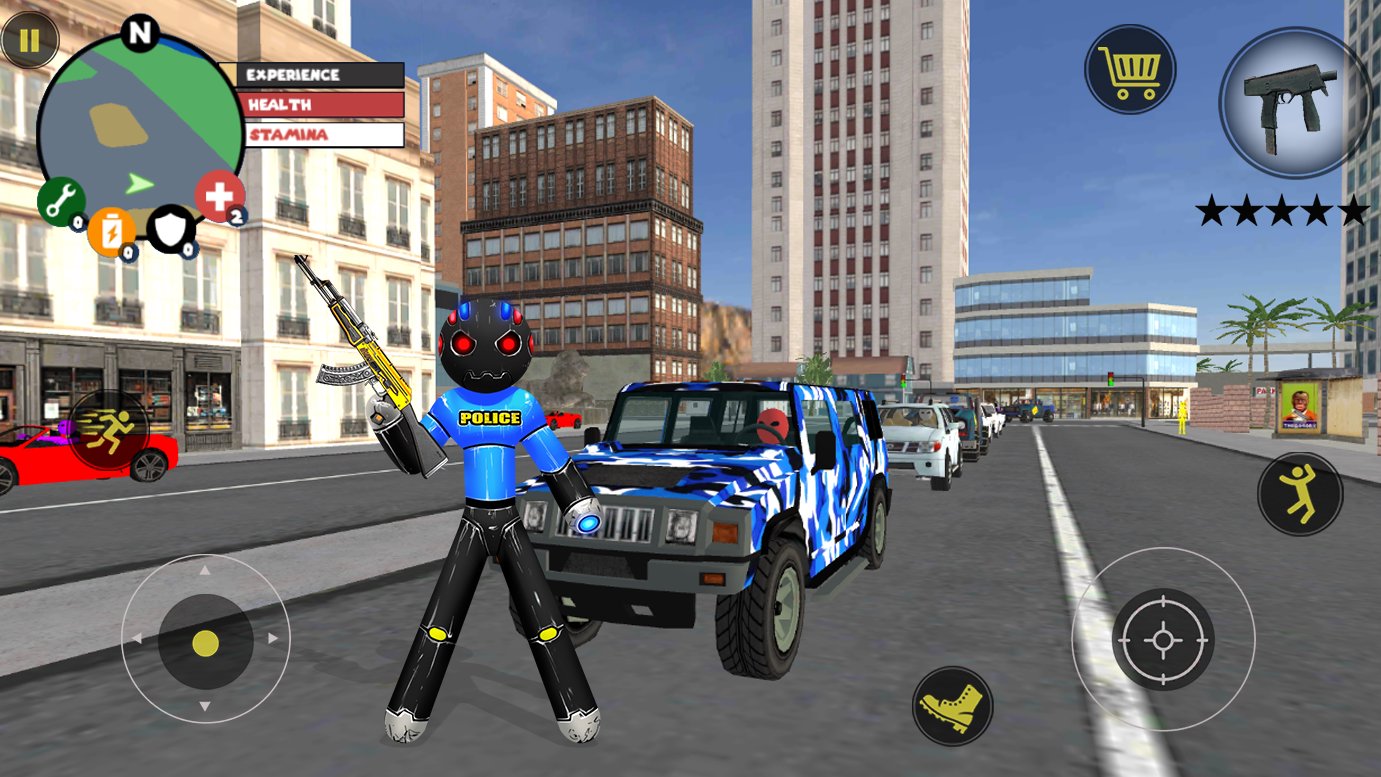 Police Stickman Robot