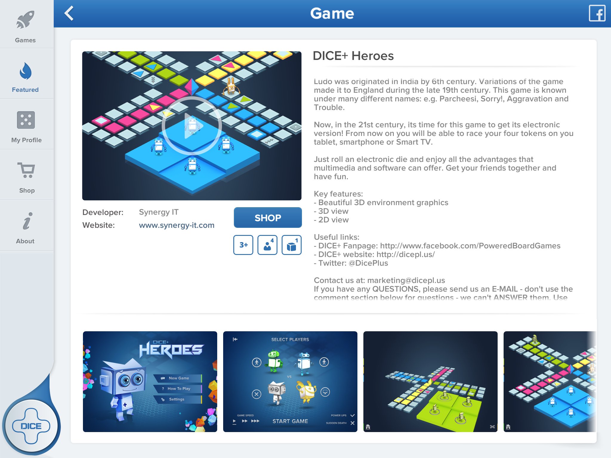 DICE+ Games