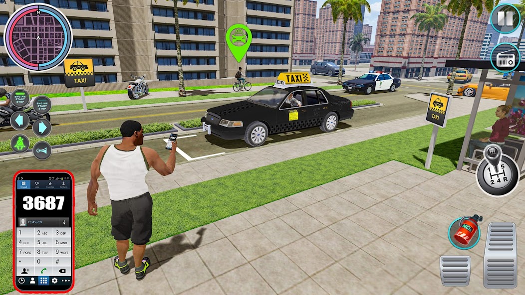 Taxi Traffic Car Racing Games