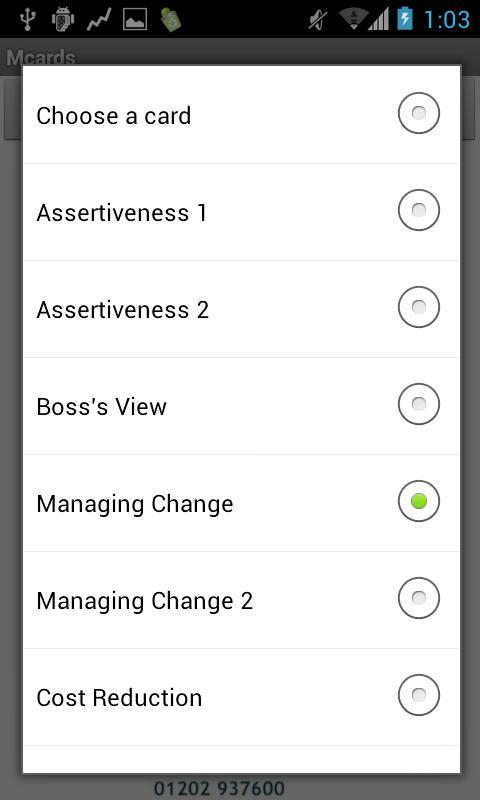 Management Cards