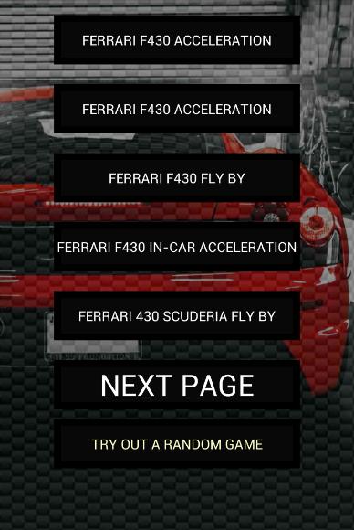 Engine sounds of F430
