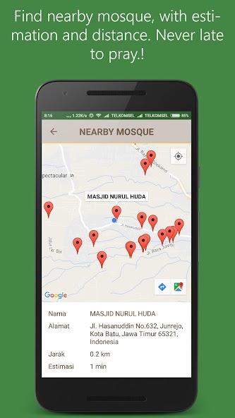 Prayer times, Qiblah, Adzan