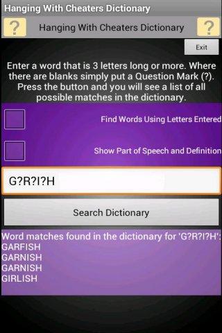 The Cheaters Dictionary