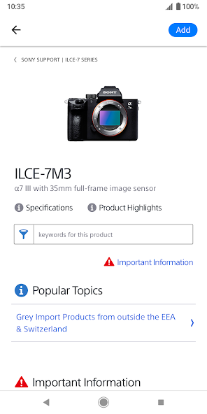 Support by Sony
