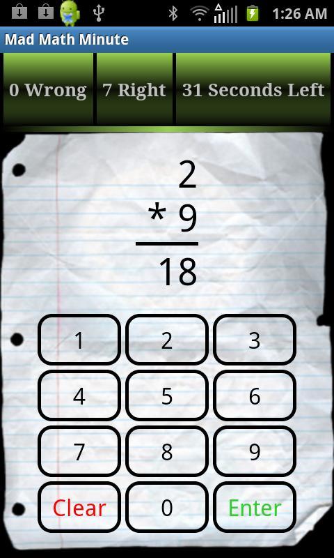 Mad Math Minute