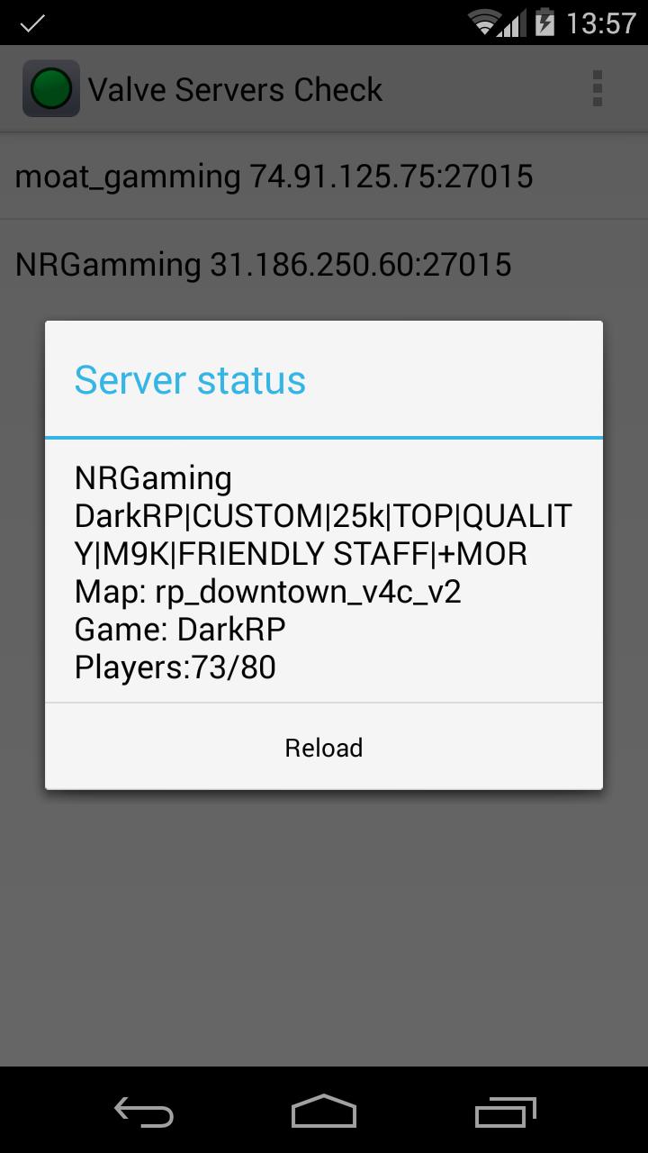 Gmod/CS/TF2 servers status