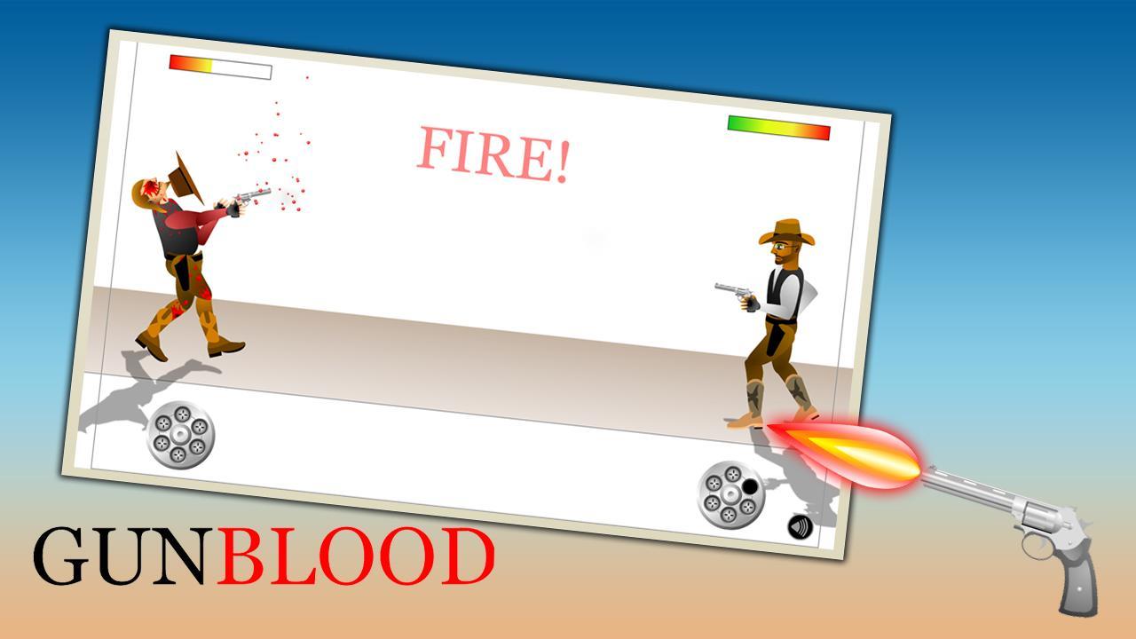 Western Cowboy Gun Blood