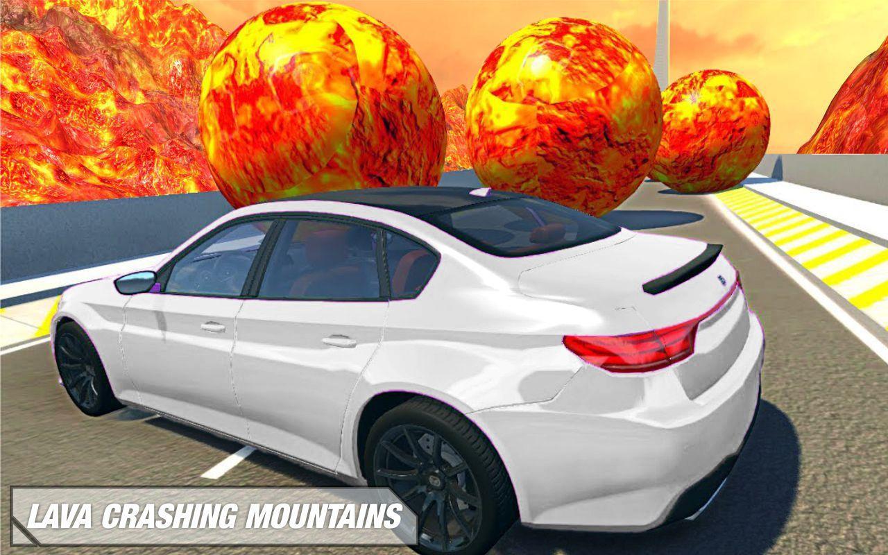 Wall Of Lava Volcano Cars 3D